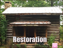 Historic Log Cabin Restoration  Marshallberg, North Carolina